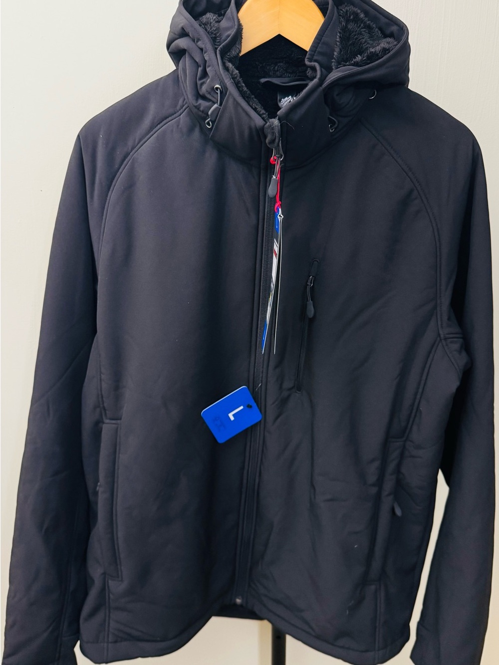 Kirkland Men's Black Hooded Softshell Jacket